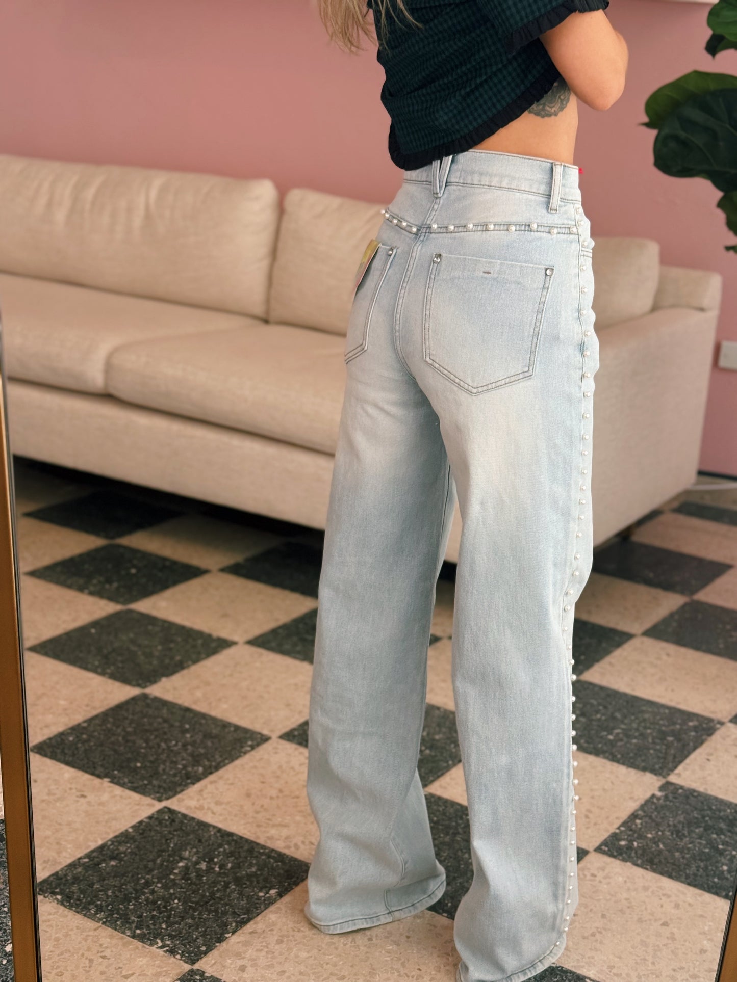 Pearl Stud Jeans