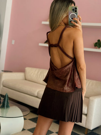 Rust Open Back Top