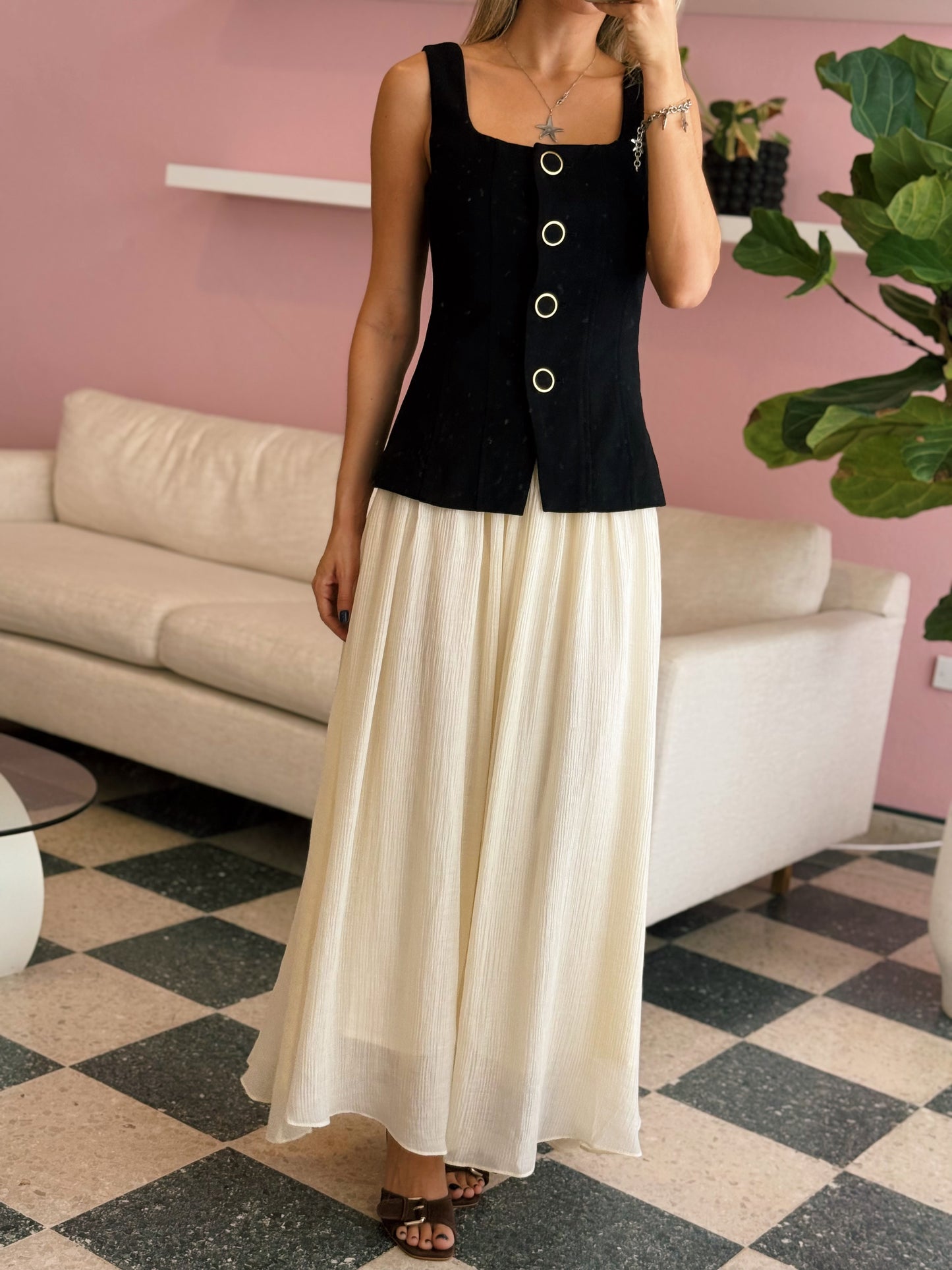 Black Ivory Midi Dress