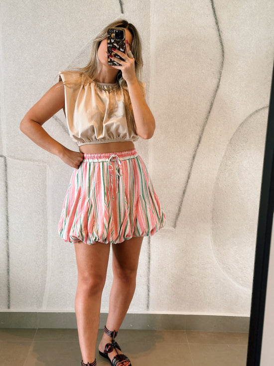 Pink Stripes Skirt