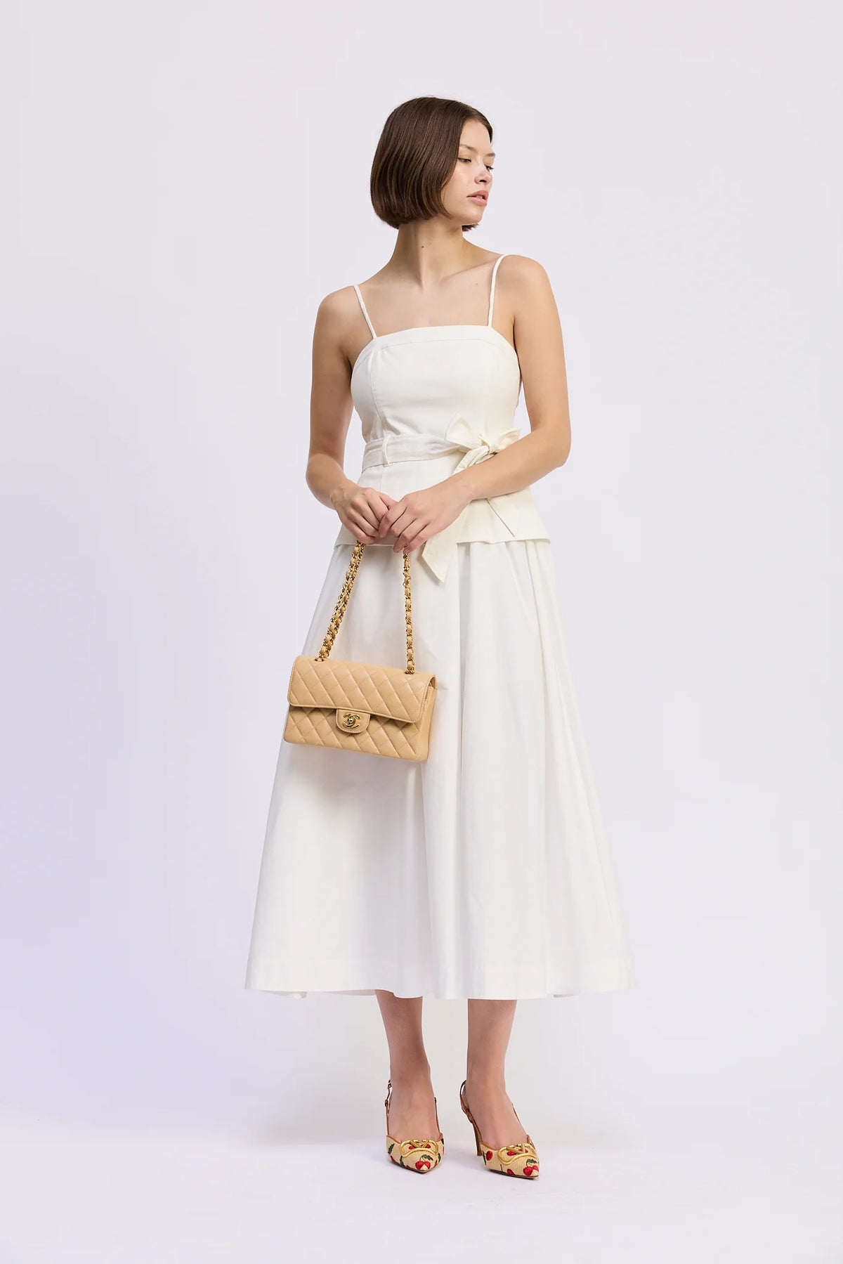 Samantha Mixed Midi Dress