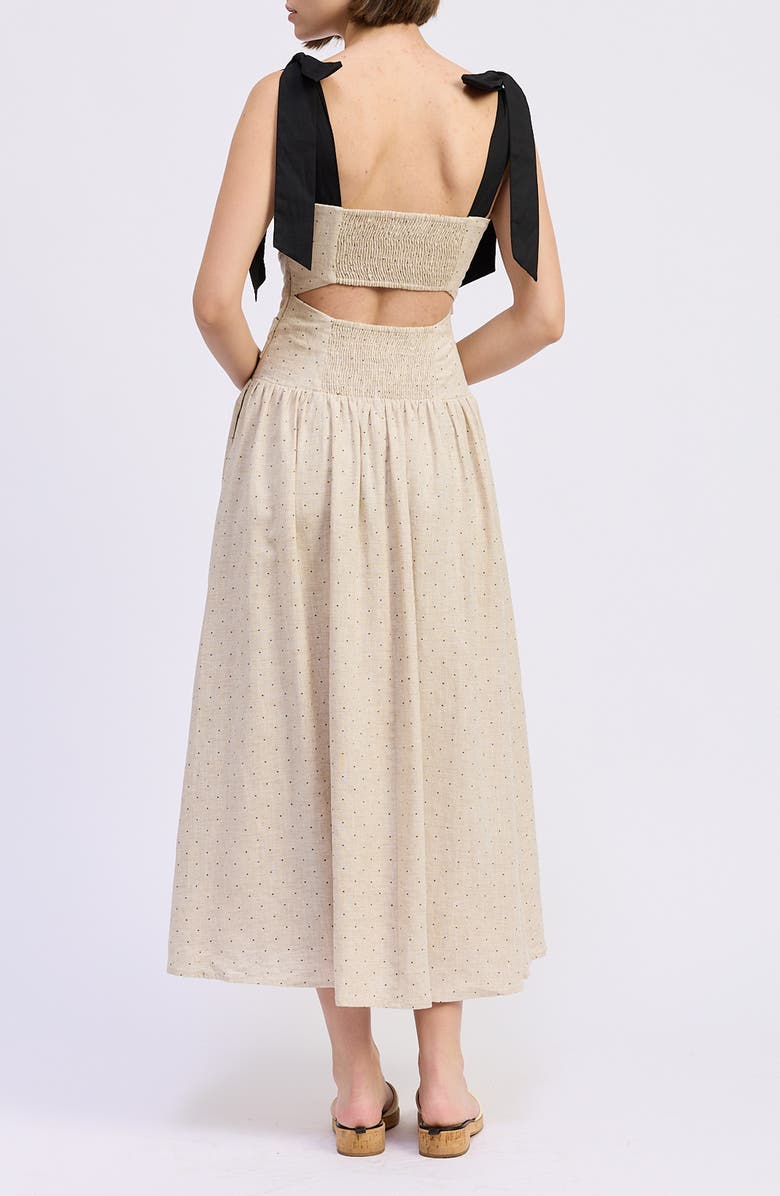 Blakely Pin Dot Tie Strap Dress