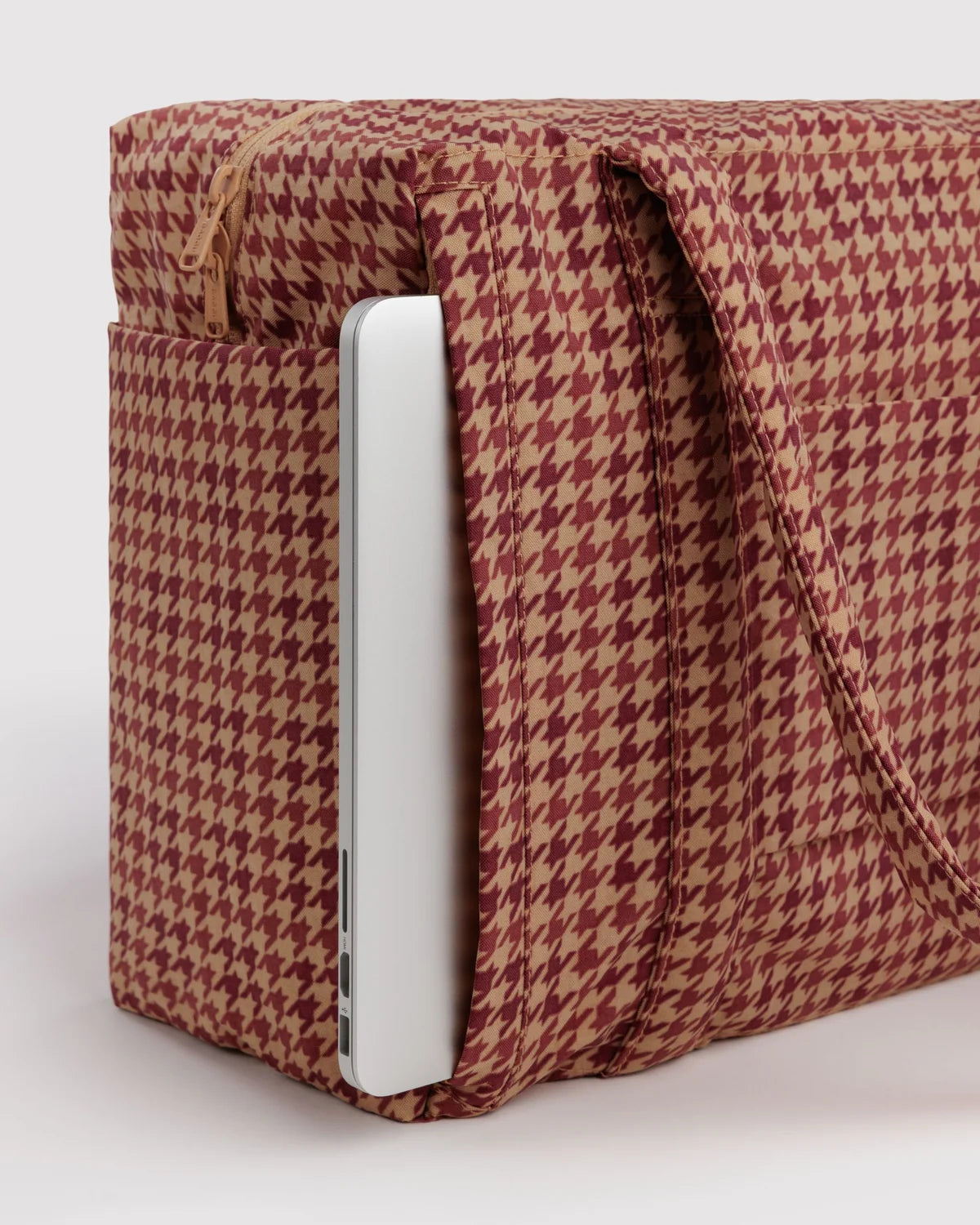 Small Cloud Carry-On - Tan Houndstooth