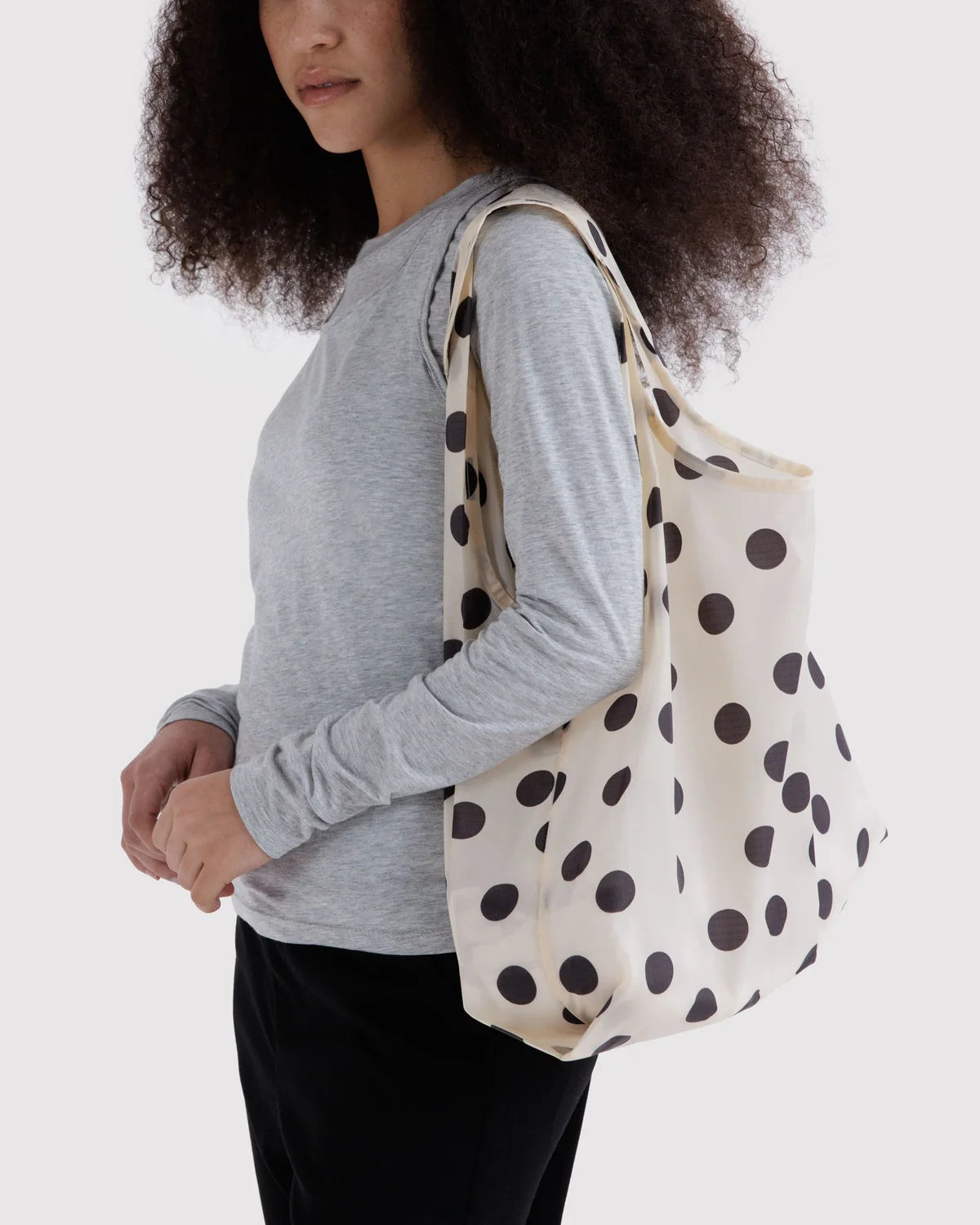 Standar Baggu - Cream & Black Polka Dot
