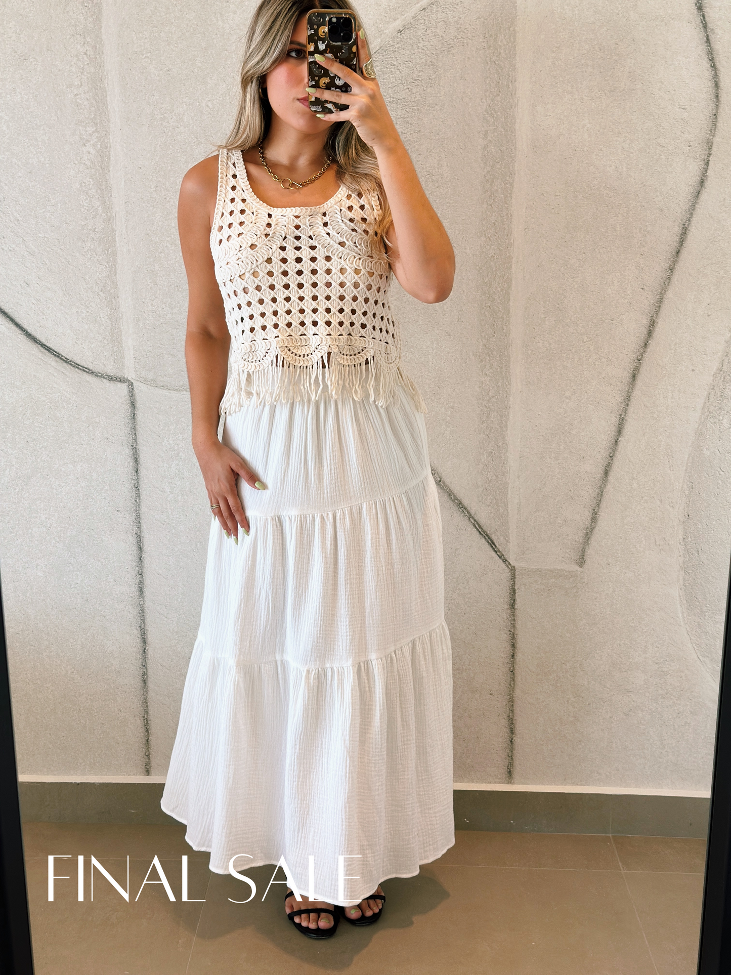 White Midi Skirt