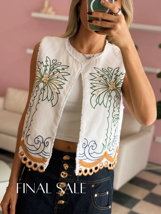 Palm Detailed Vest