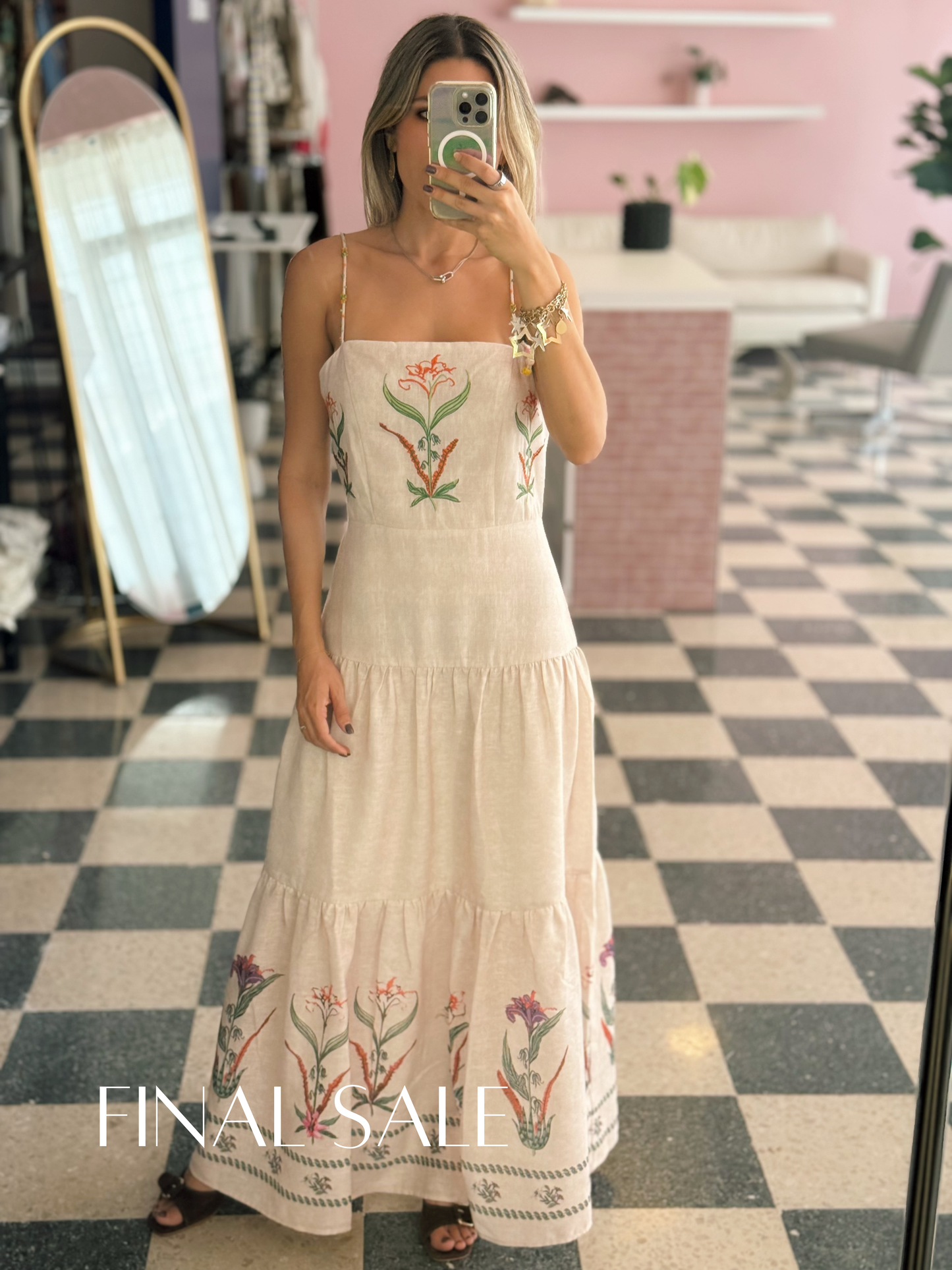 Ivory Embroidered Dress