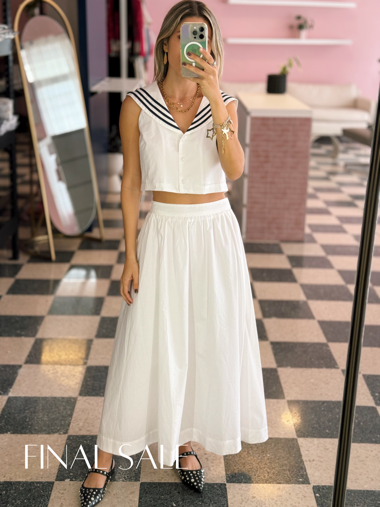 Sailor Collar Skirt Set