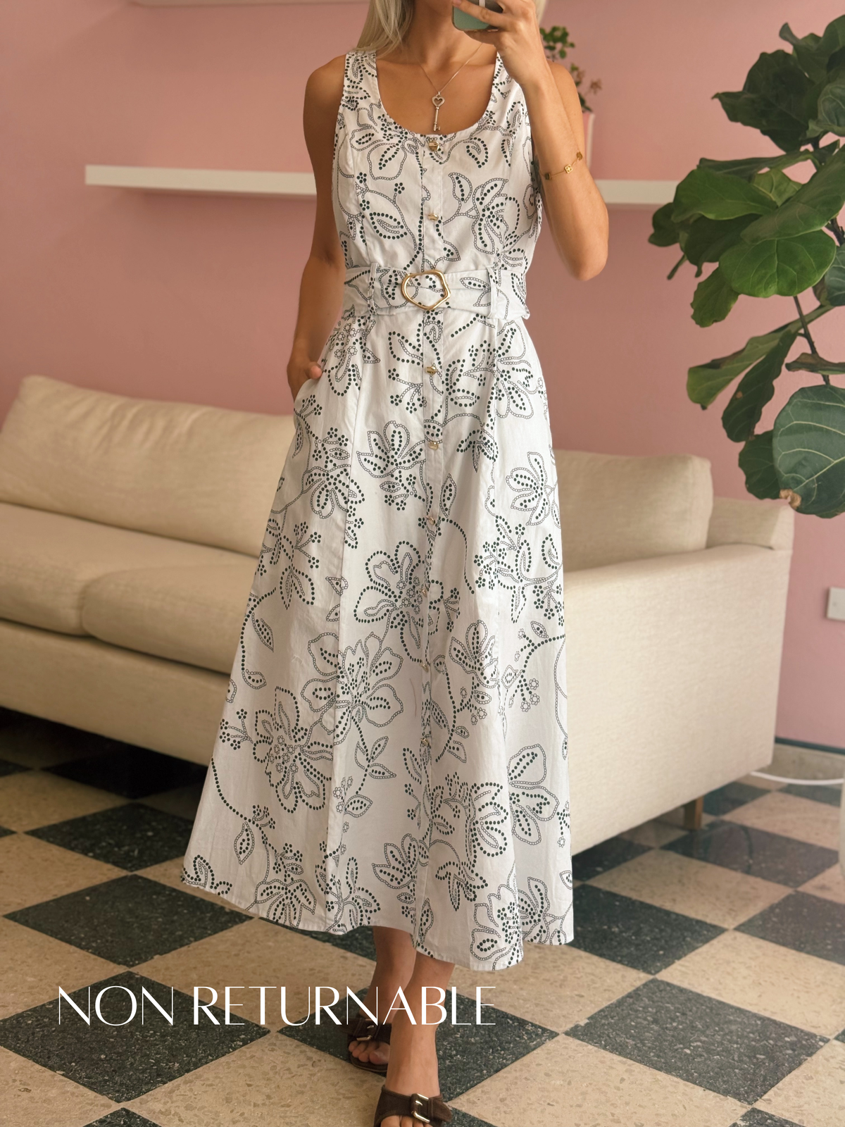 Floral Print Cotton Dress