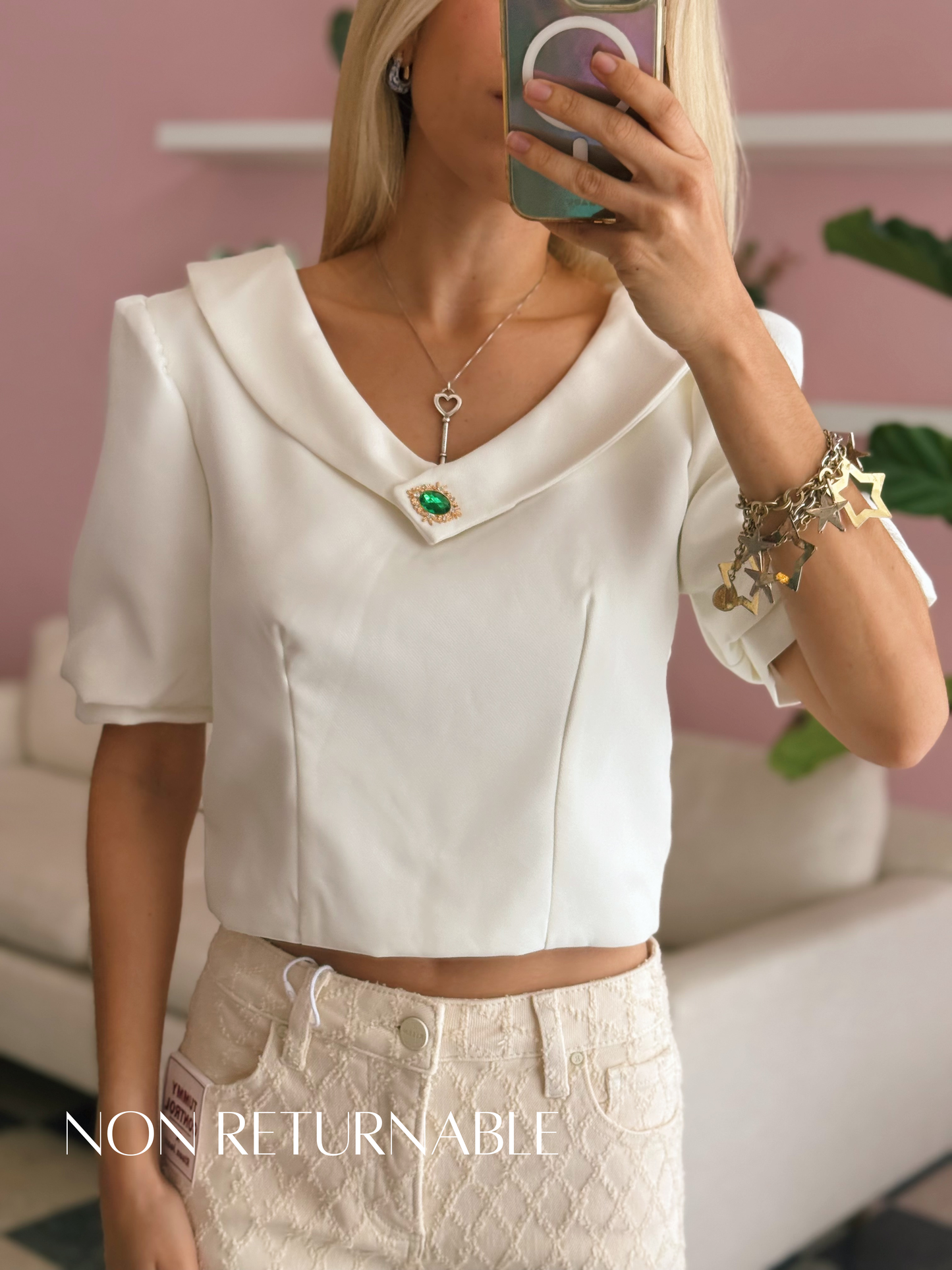 White Emerald Top